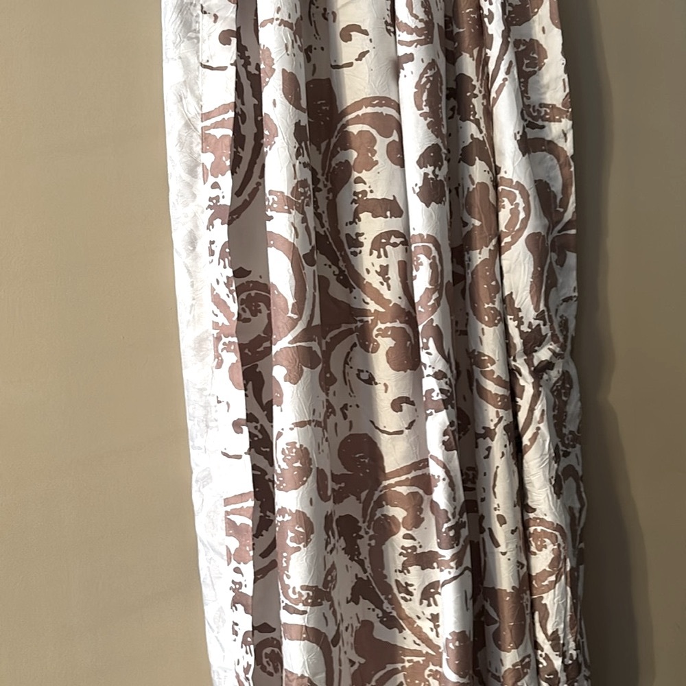 Curtains Drapes Two Panels each is 83  x 40 brown tones great to switch for Fall
